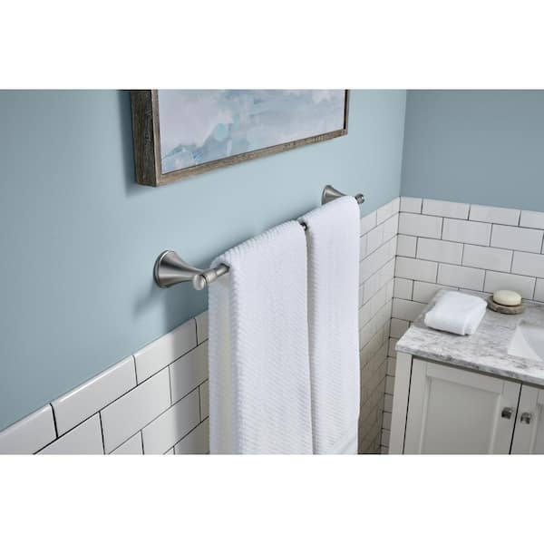 Delta Extensions 36-in Brushed Nickel Wall Mount Single Towel Bar in the Towel  Bars department at