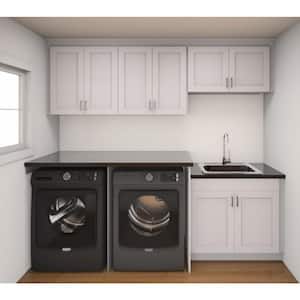 Wallace 101 in. W x 89.5 in. H x 24 in. D Painted White Laundry Cabinet Bundle 1