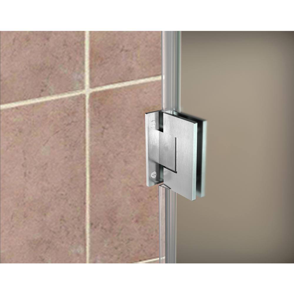 Belmore 42 x 72 Frameless Hinged Shower Door with Frosted Glass