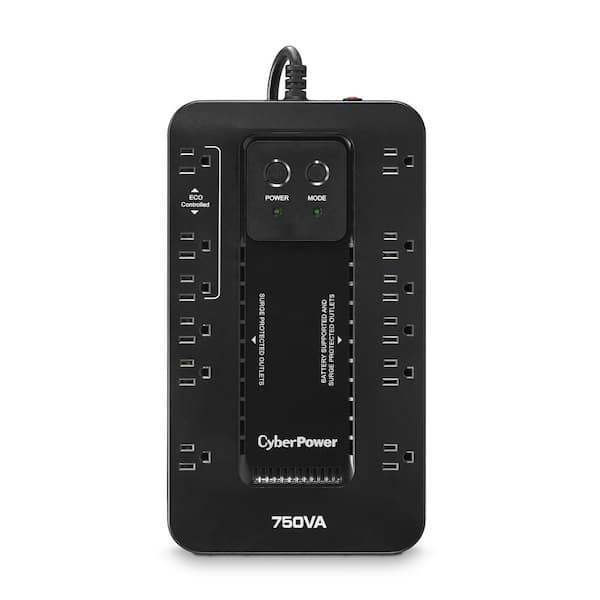 750-Volt Amp/450-Watt 120-Volt 12-Outlet ECO UPS Battery Backup