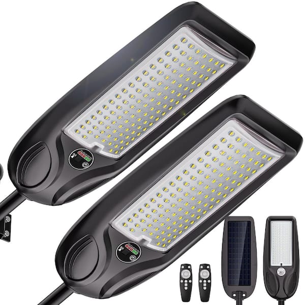 2-Pack 7000K Integrated LED Flood Lights 19.8 x 8.78 x 2.44 in. with Motion Sensor, Remote Control and IP66 Waterproof