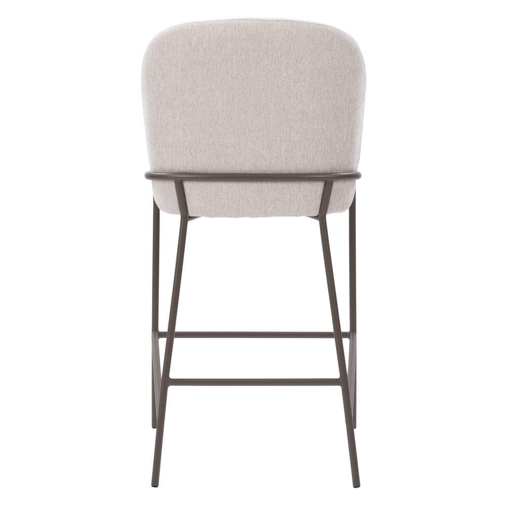 Blakeley High Back Gray Upholstered Side Chair with Metal Legs