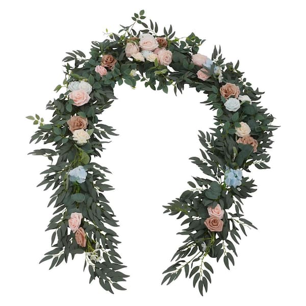 9 ft. Multi-Colored Artificial Mixed Flower Garland Wedding Artificial Floral Garland Wedding Artificial Flower Decor