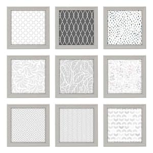 Set of 9-9.25 in. x 9.25 in. MDF White Frames/Hold 8 x 8 Photos