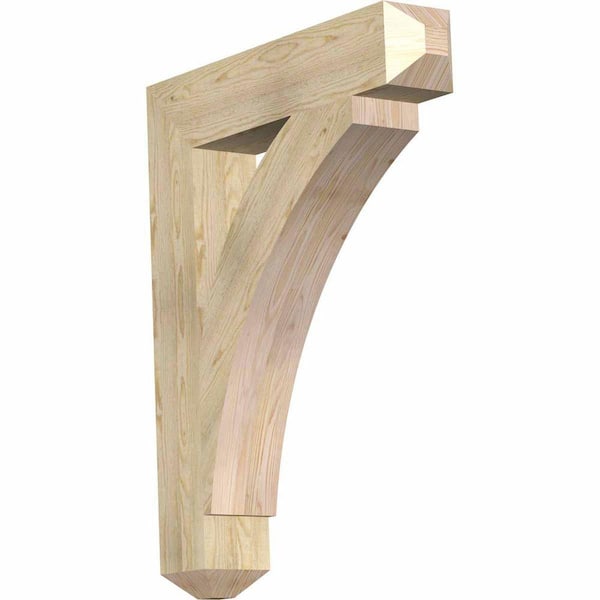 Ekena Millwork 6 in. x 40 in. x 32 in. Douglas Fir Thorton Craftsman Rough Sawn Bracket