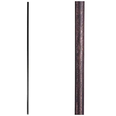 Designer Round 44 in. x 0.625 in. Oil Rubbed Bronze Plain Bar Hollow Wrought Iron Baluster