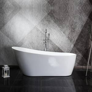 67 in. Contemporary Design Acrylic Soaking SPA Tub Non-Whirlpool Freestanding Bathtub