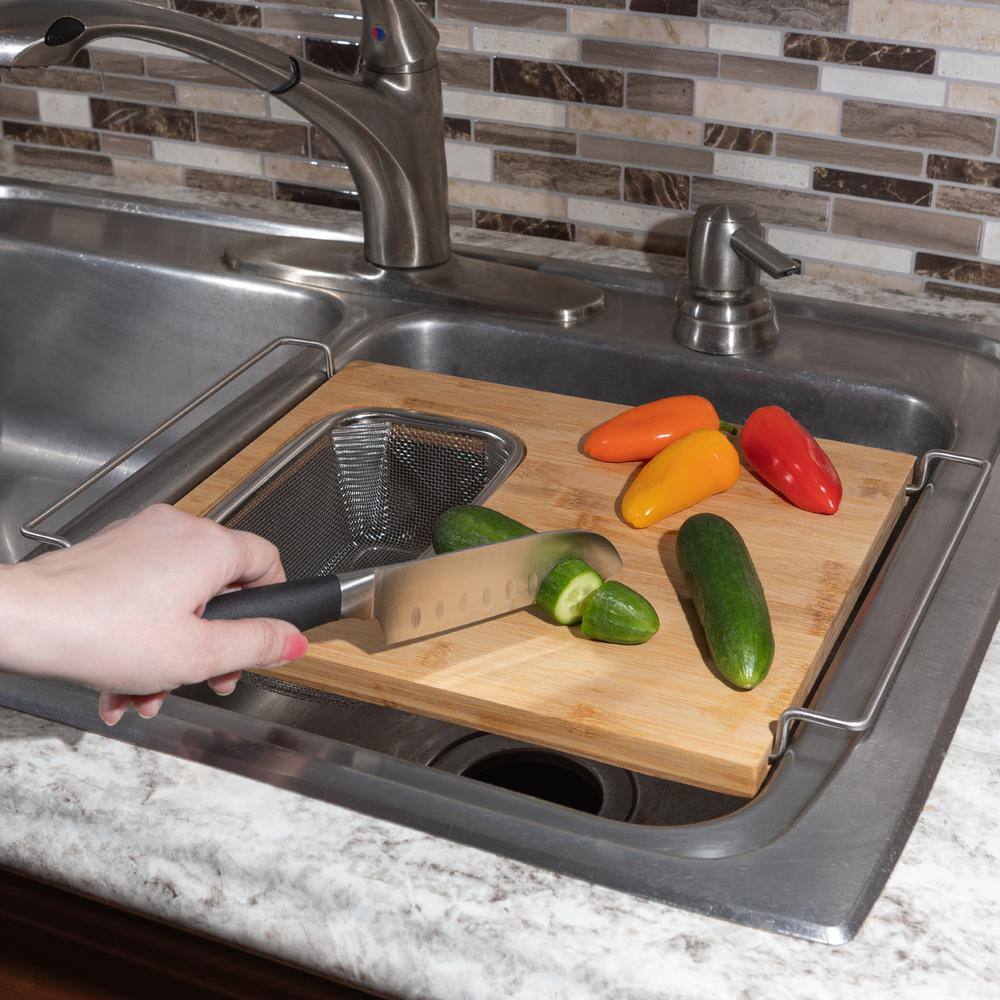 13.2in x 11.5in 2 in 1 Cutting Board with Strainer - thumbnail 7