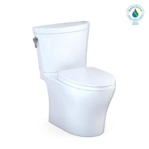Aquia IV Arc 2-Piece 0.9/1.28 GPF Dual Flush Elongated ADA Comfort Height Toilet in Cotton White SoftClose Seat Included