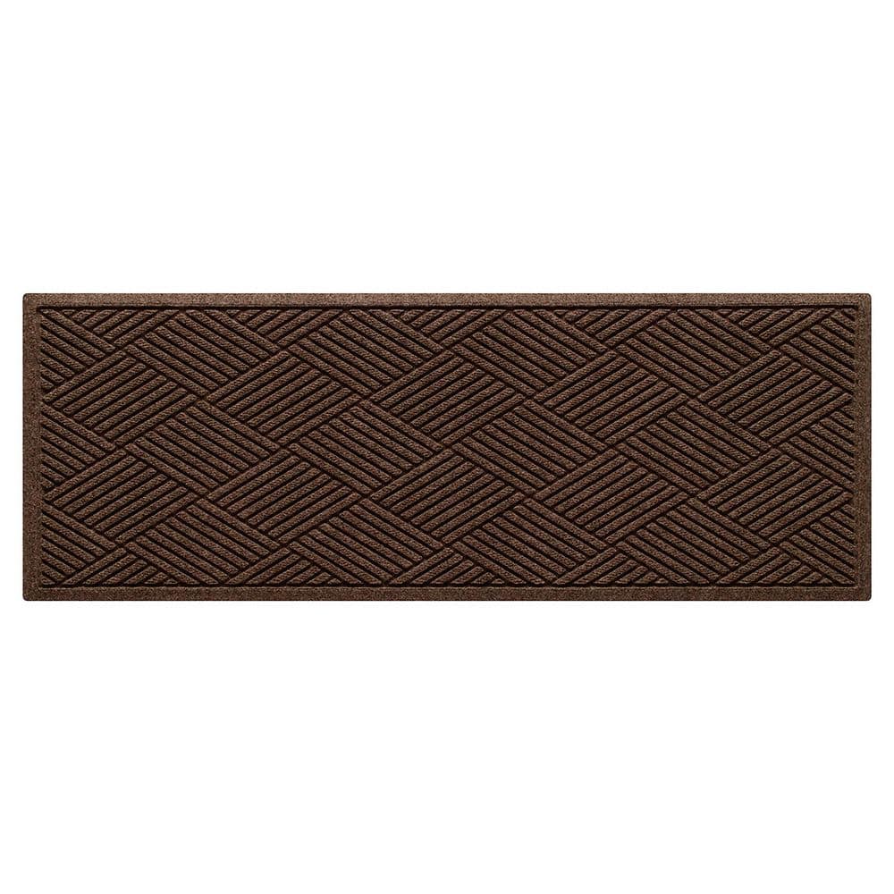 Waterhog Diamonds 35 in. x 100 in. PET Polyester Indoor Outdoor Runner Dark Brown price history on PriceWatchPro