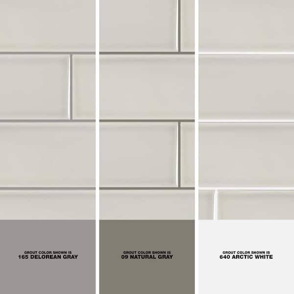 Jeffrey Court Weather Grey 3 in. x 12 in. Glossy Ceramic Wall Tile (16.5 sq. ft. / case) Jeffrey Court Weather Grey 3 in. x 12 in. Glossy Ceramic Wall Tile (16.5 sq. ft. / case)