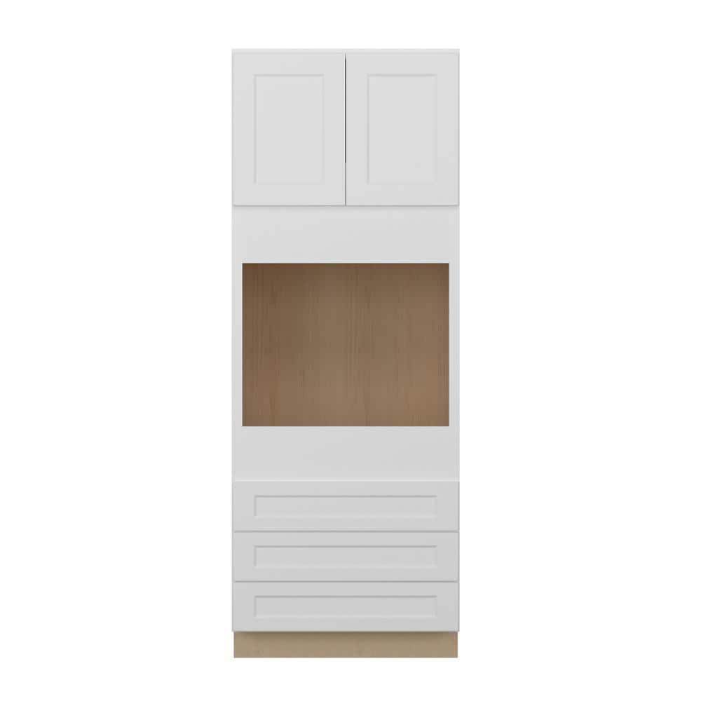 Norfolk Shaker 33 in. W x 90 in. H x 24 in. D in Painted White Plywood Asse