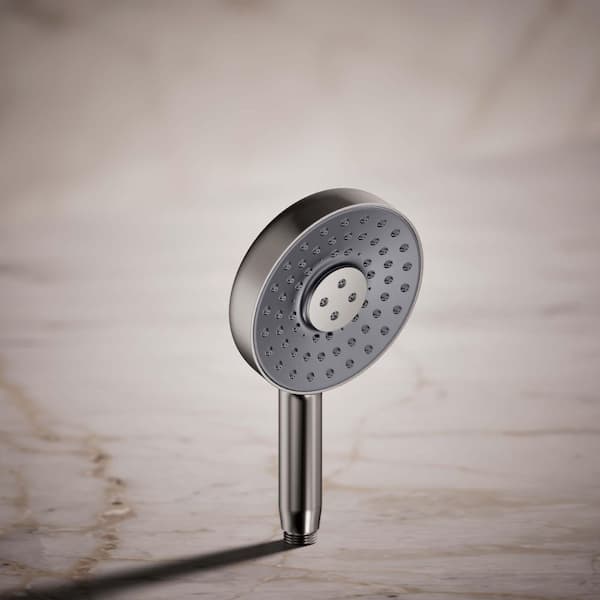 Statement Round 3-Spray Wall Mount Handheld Shower Head 1.75 GPM in Vibrant Titanium