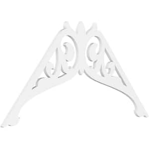 Pitch Carrillo 1 in. x 60 in. x 37.5 in. (14/12) Architectural Grade PVC Gable Pediment Moulding