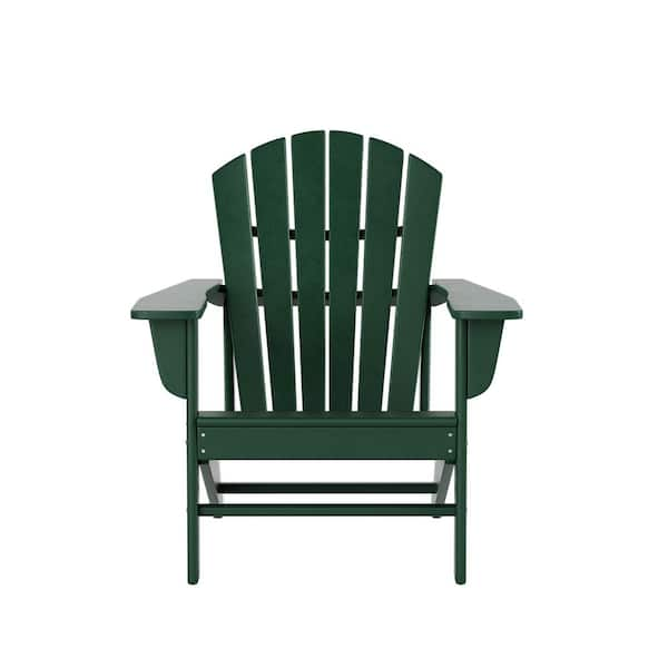 dark green plastic chair