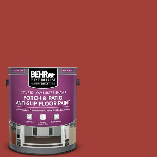 BEHR PREMIUM 1 gal. #PPU2-16 Fire Cracker Textured Low-Lustre Enamel Interior/Exterior Porch and Patio Anti-Slip Floor Paint