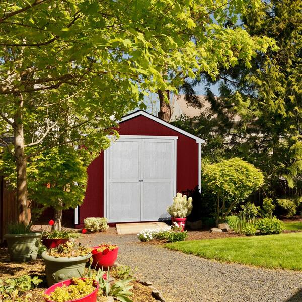 Handy Home Products Cumberland Do-It-Yourself 10 ft. x 8 ft. Outdoor Wood Shed Kit w/ Smartside siding and treated Floor Frame (80 sq. ft.)