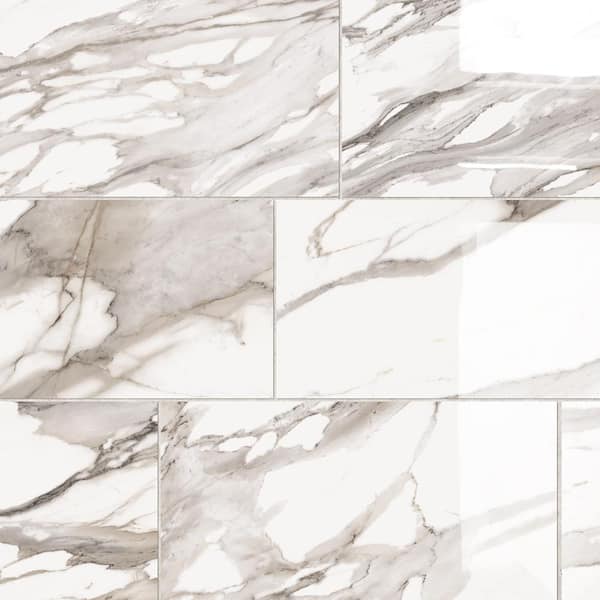 Corso Italia Impero Calacatta Oro Polished 12 in. x 24 in. Marble Look Porcelain Floor and Wall Tile (11.63 sq. ft./Case)