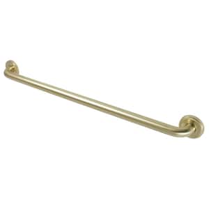 Roped 32 in. x 1-1/4 in. Grab Bar in Brushed Brass