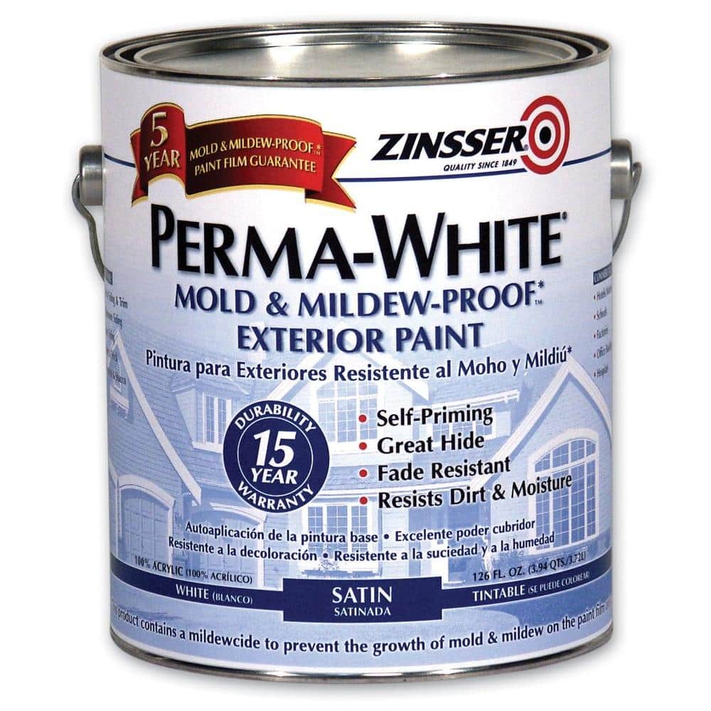Zinsser PermaWhite 1 gal. Mold & MildewProof White Satin Exterior