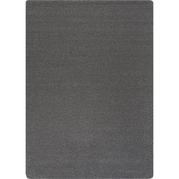 Beverly Rug Oasis Solid Gray 4 ft. x 6 ft. Non-Slip Rubber Back Indoor Area Rug