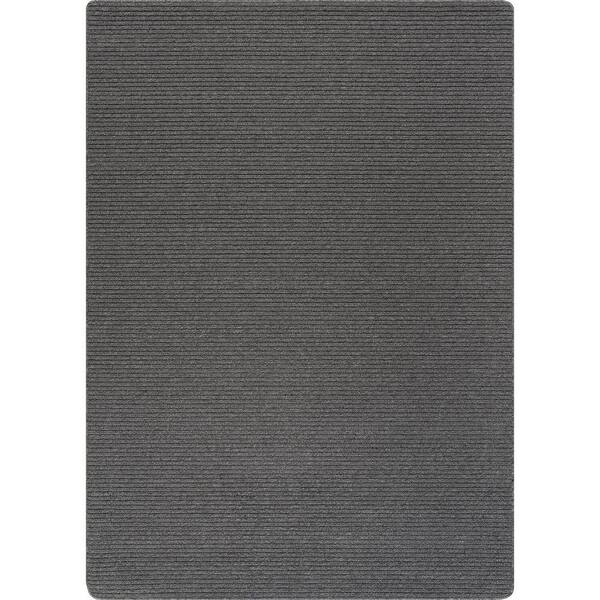 Beverly Rug Oasis Solid Gray 6 ft. x 9 ft. Non-Slip Rubber Back Indoor Area Rug