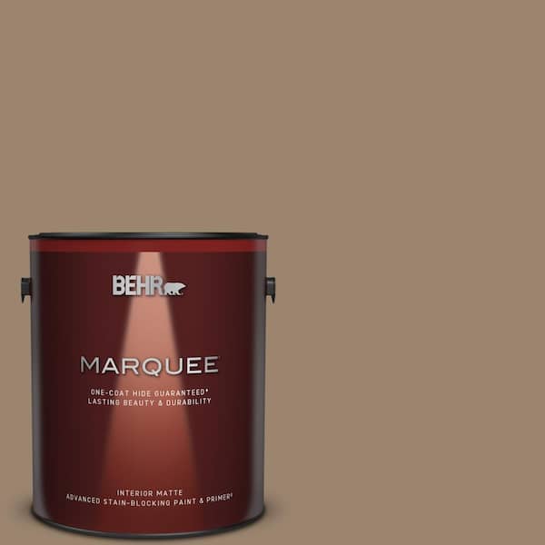 BEHR MARQUEE 1 gal. #MQ2-48 Sturdy Brown One-Coat Hide Matte Interior Paint & Primer