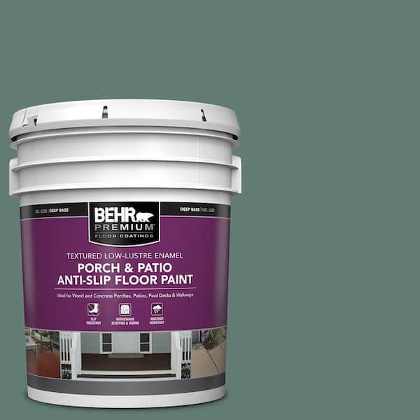 BEHR PREMIUM 5 gal. #S430-6 Forest Edge Textured Low-Lustre Enamel Interior/Exterior Porch and Patio Anti-Slip Floor Paint