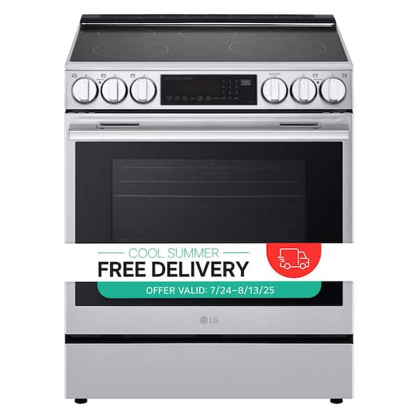 30 in. 6.3 cu. ft. Smart 5-Element Induction Range in Stainless Steel with Probake Convection, Instaview, Air Fry