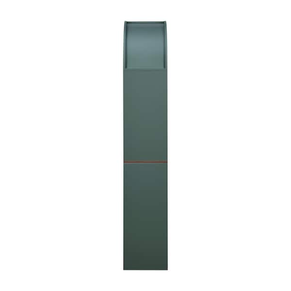 30.35 in. W x 11.81 in. D x 70.86 in. H Arched MDF Storage Cabinet with Decorative Applique and Adjustable Shelves