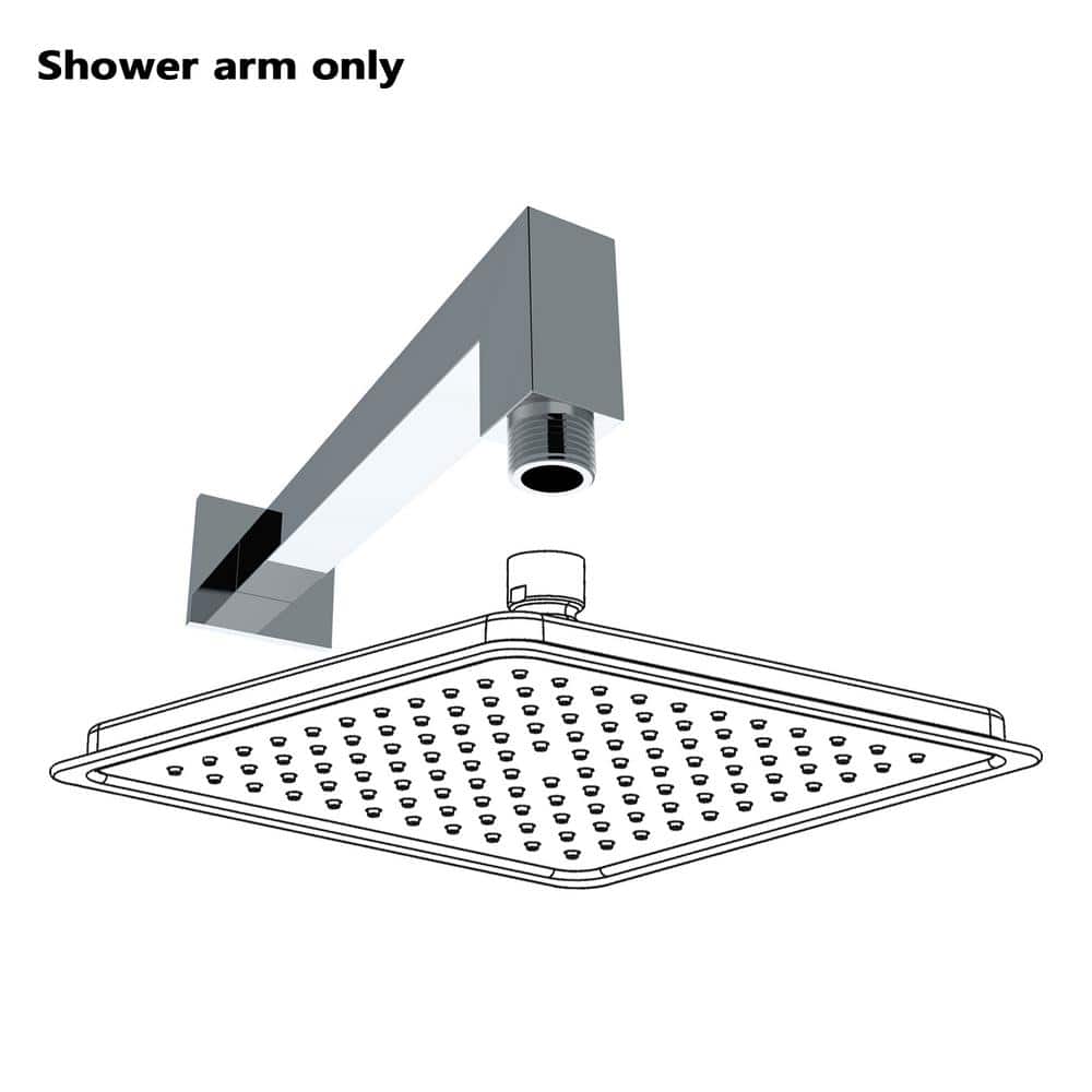 9'' Brushed Nickel Stainless Steel Wall Mount Shower Arm