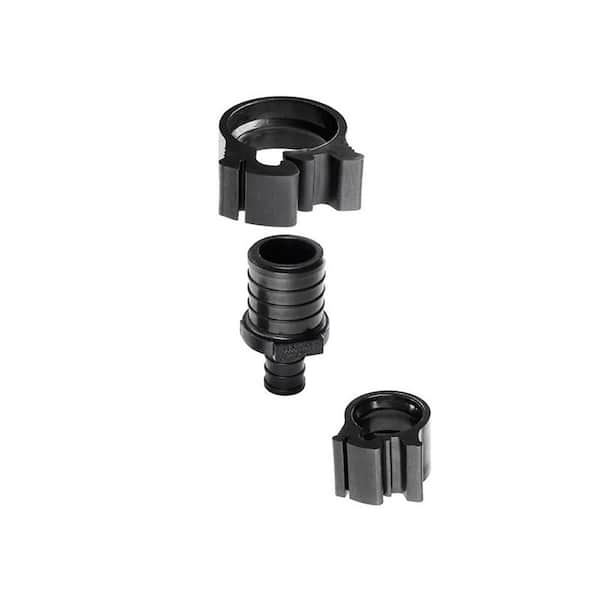 PEXLock 1 in. x 1/2 in. Plastic PEX Barb Reducing Coupling with Clamps