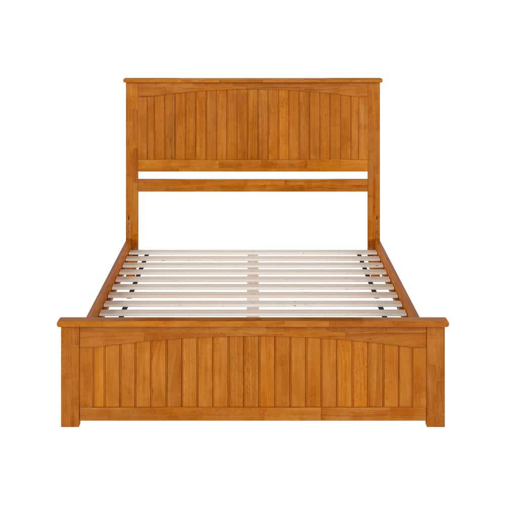 Nantucket Light Toffee Queen Solid Wood Platform Bed with Headboard