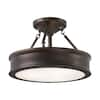 Home Decorators Collection Grafton 3-Light Hallmark Bronze Semi Flush ...