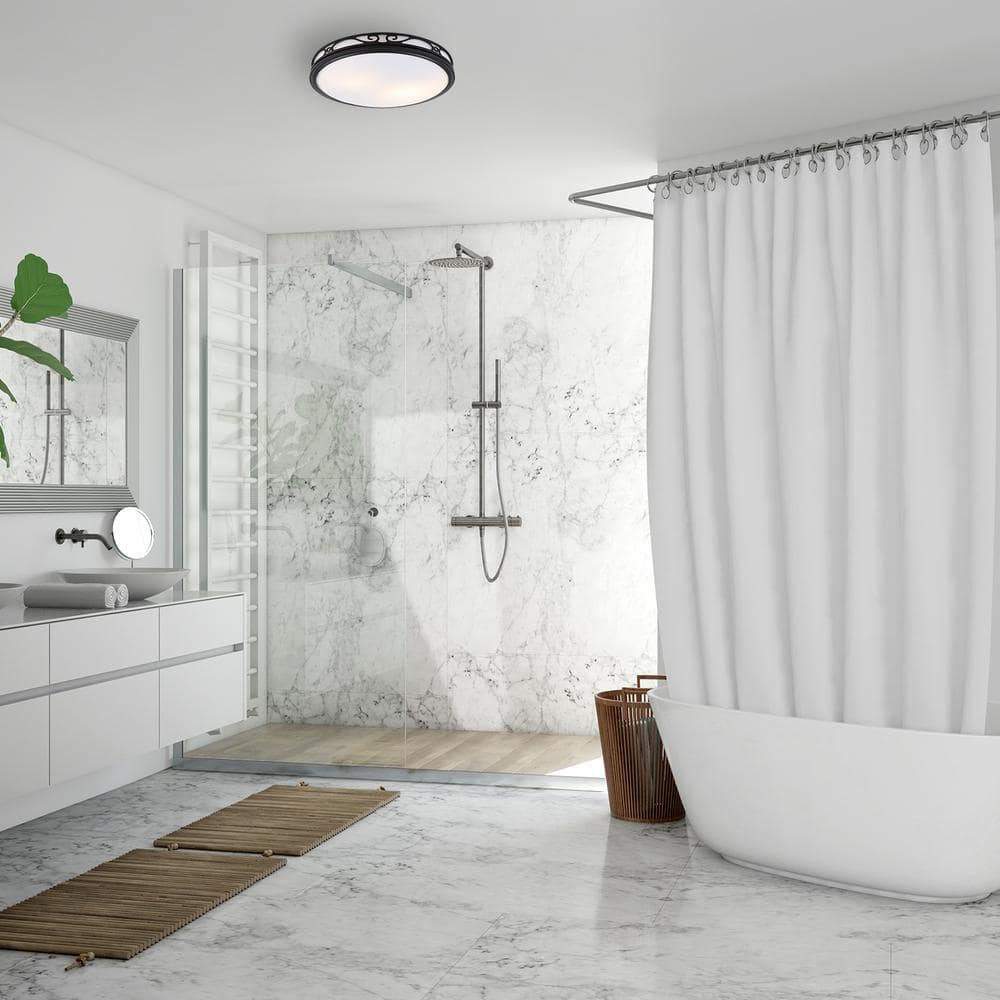 Matte Black Decorative Bathroom Exhaust Fan with Light and Night-Light