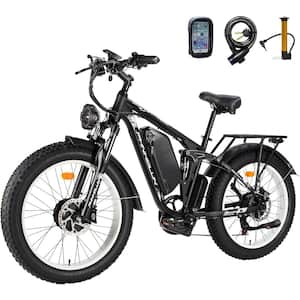 24 in. Upgraded Dual-Motor Ebike-Men 2000-Watt-Electric-Bike-Adults Fat Tire Mountain-Ebike with 25AH Up to 38MPH E-Bike