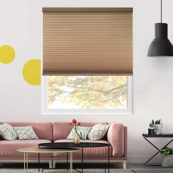 Cut-to-Size Skyline Cream Light Filtering Cordless Polyester Honeycomb Cellular Shades - 32 in. W x 64 in. L