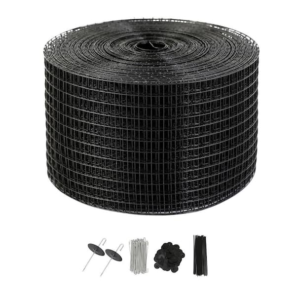 SVOPES 8 in. x 100 ft. Solar Panel Bird Guard Critter Roll Kit with 70 Fasteners Rust-Proof PVC Coating Steel Garden Fence