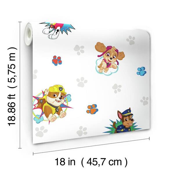 RoomMates Paw Patrol and Stick Wallpaper sq. ft.)-RMK11175RL - The Home Depot