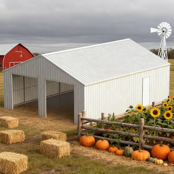 Mondawe 33 ft. W x 25 ft. D Heavy-Duty Metal Garage Storage Shed