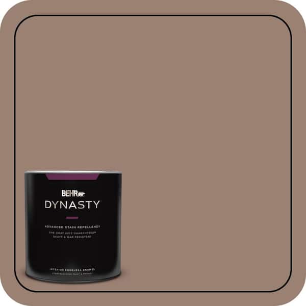 BEHR DYNASTY 1 qt. #N190-5 Frontier Brown One-Coat Hide Eggshell Enamel Interior Stain-Blocking Paint and Primer