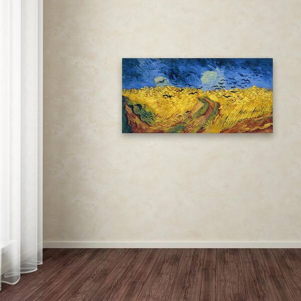 Canvas Print Wall Art 12" x 24" Wheatfield with Crows by Vincent Van Gogh 