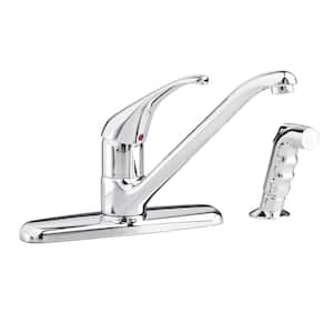 Reliant Single Handle Standard Kitchen Faucet and Side Sprayer in Polished Chrome