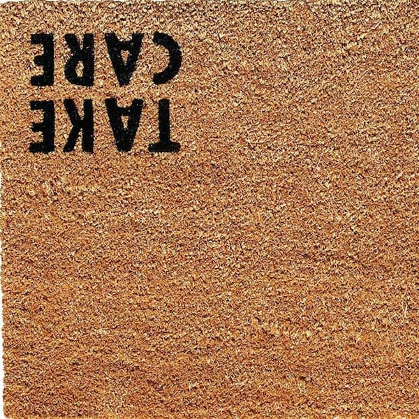 Multi-Colored 29 in. x 17 in. Coir Non-Slip Indoor / Outdoor Door Mat