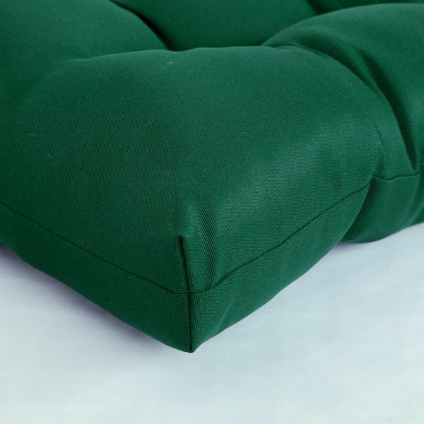 BLISSWALK Outdoor Seat Cushions Bench Settee Loveseat Tufted Seat Pillow of Wicker for Patio Furniture (Grass Green)