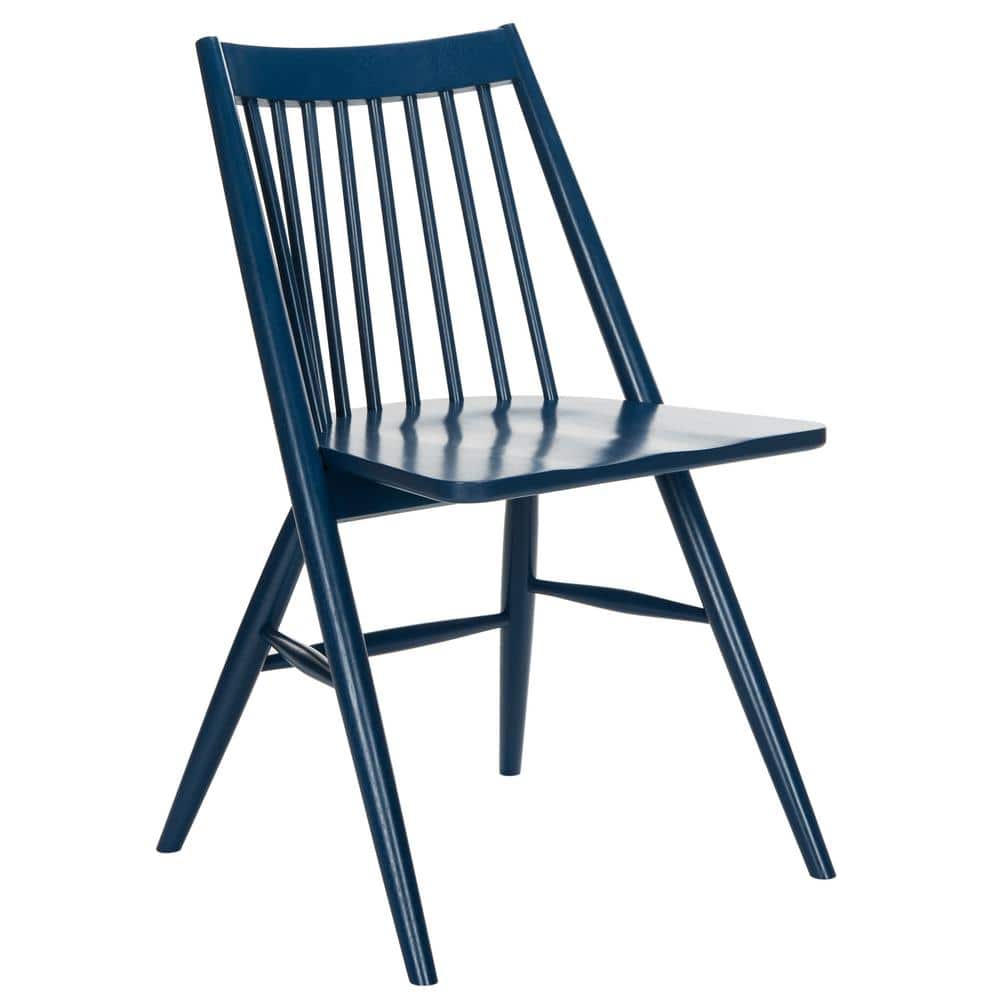 Navy High Back Wood Windsor Side Chair