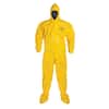DuPont Tyvek QC127S Yellow Tychem Coverall - Chemical/Hazmat Suit (Sizes L-5XL)