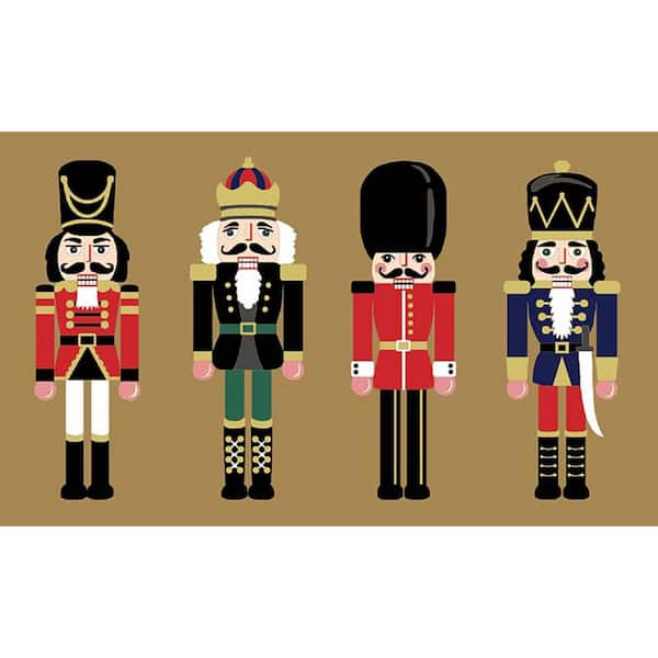 Home Accents Holiday Nutcracker Quartet Faux Coir 18 in. x 30 in ...