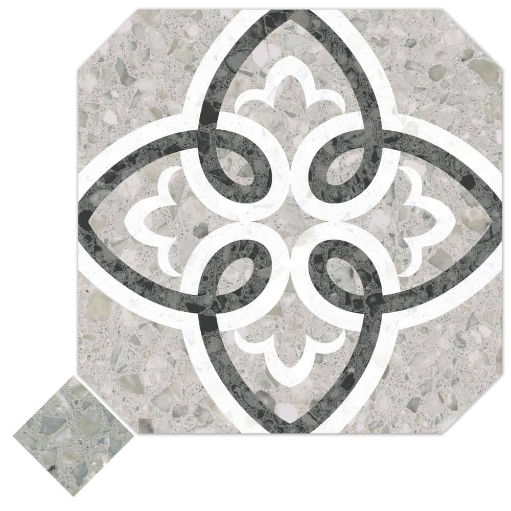 Riviera Octagon Garde Gris with Taco Verde 8 in. x 8 in. Porcelain Floor and Wall Take Home Tile Sample price history on PriceWatchPro