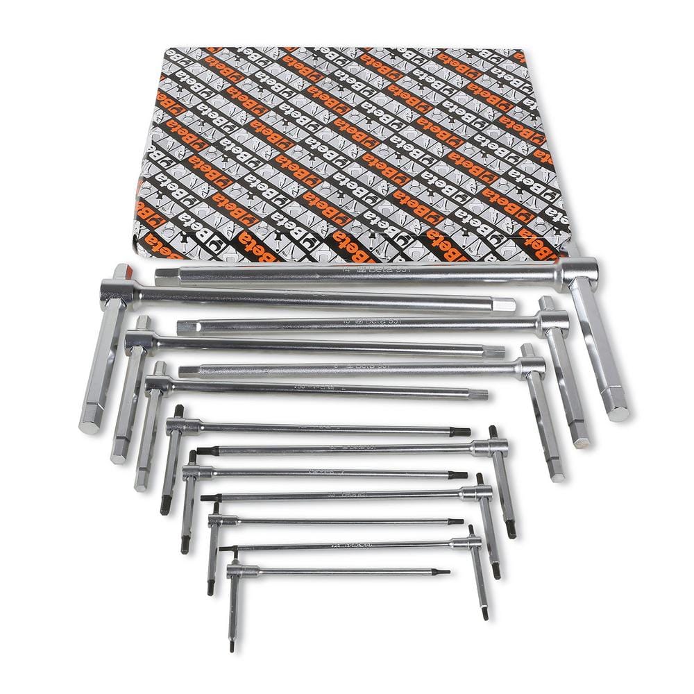 Beta 951/S6 6-Piece Sliding T-Handle Hex Key Set – Metric 2.5-8mm, Fast Spinning Action, Italian Made Alloy Steel